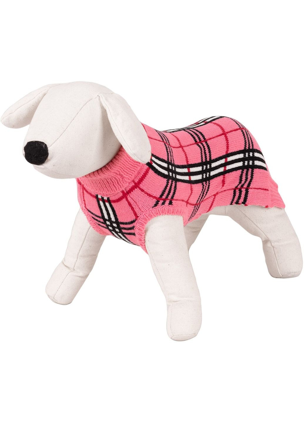 Свитер для собак, розовый/клетчатый, M, 30см Happet (357074885)
