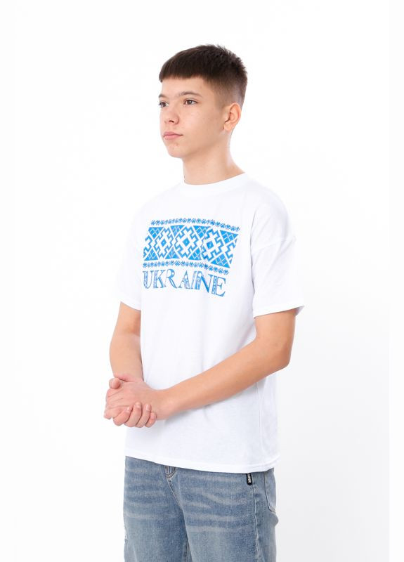 Белая летняя футболка детская Носи своє 6414-1