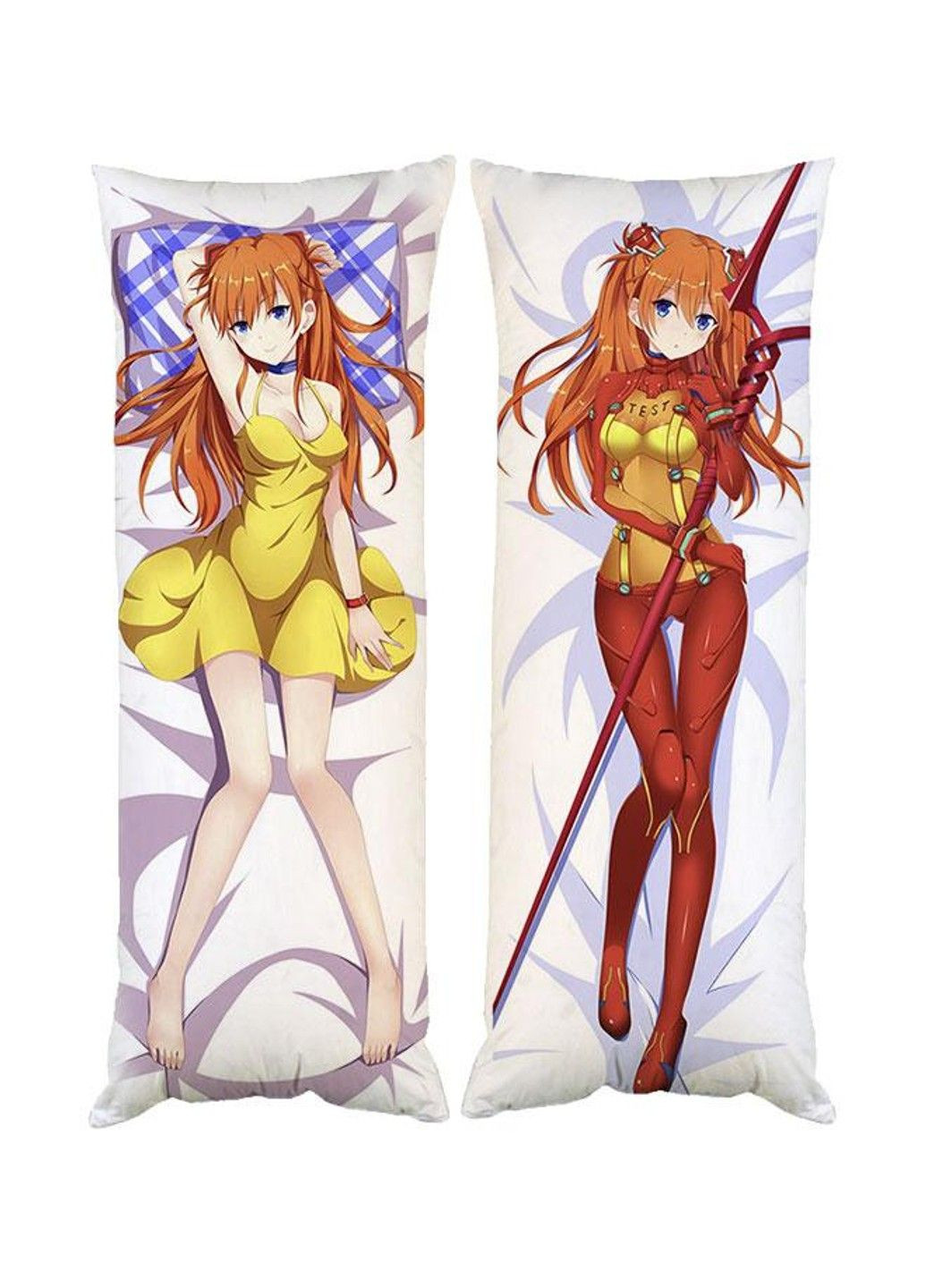 Подушка дакимакура Аска Лэнгли Евангелион Evangelion декоративная ростовая подушка для обнимания No Brand (329432983)
