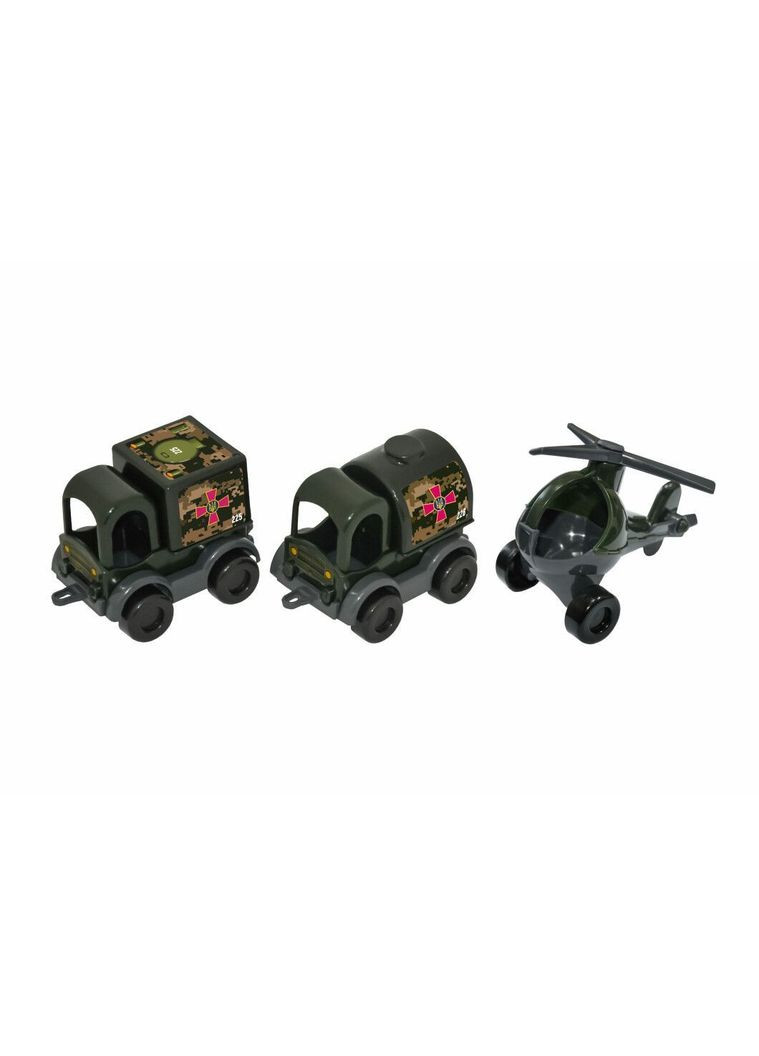 Набір машинок "Kid cars: Військова техніка", 3 шт. Tigres (292252367)