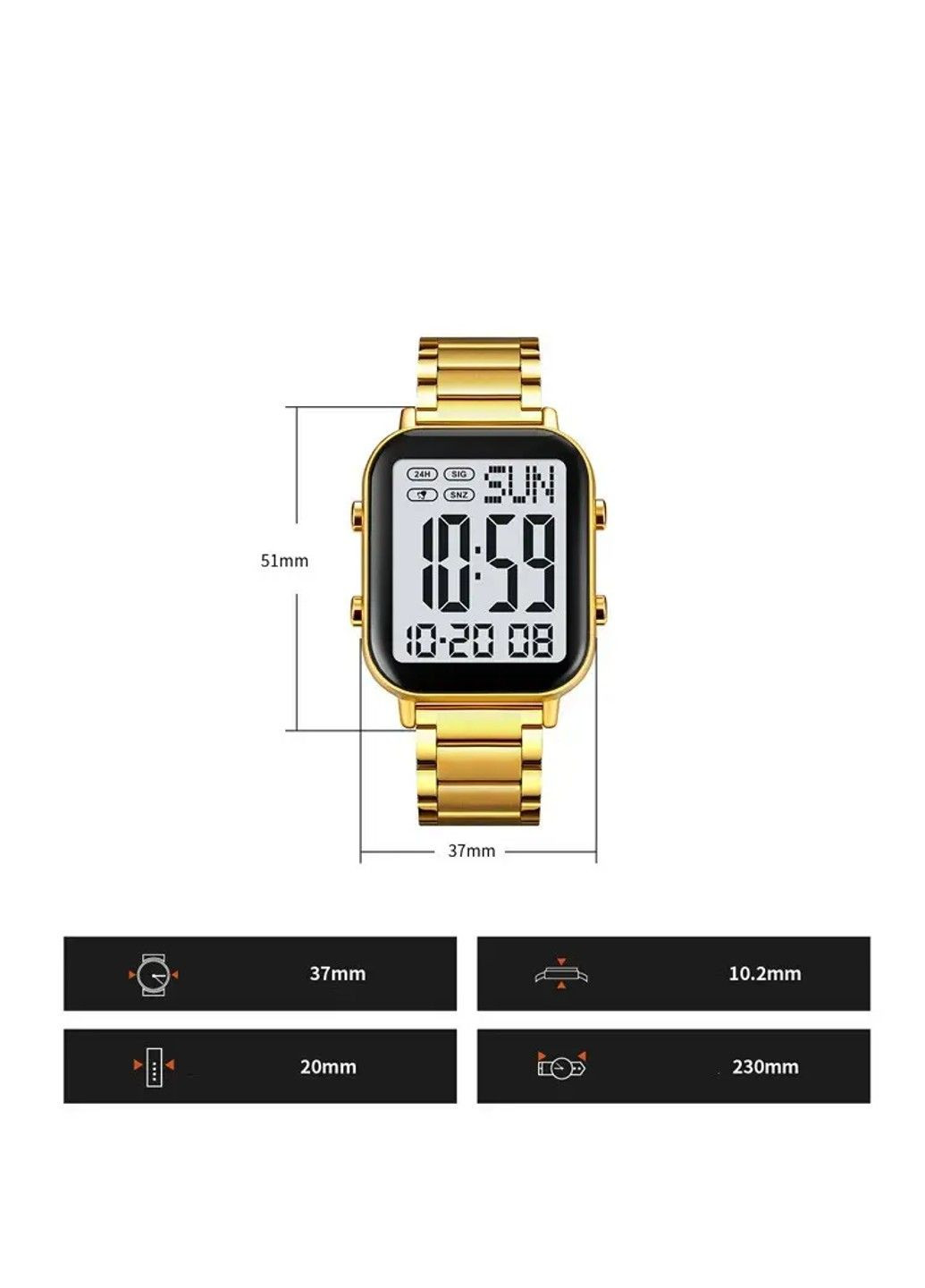 Мужские наручные часы 2259 (Золотистые с белым) Skmei (314483419)