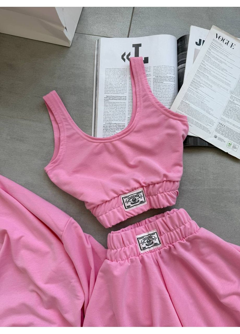 Жіночий костюм-трійка зі спідницею та топом Україна (351386301)