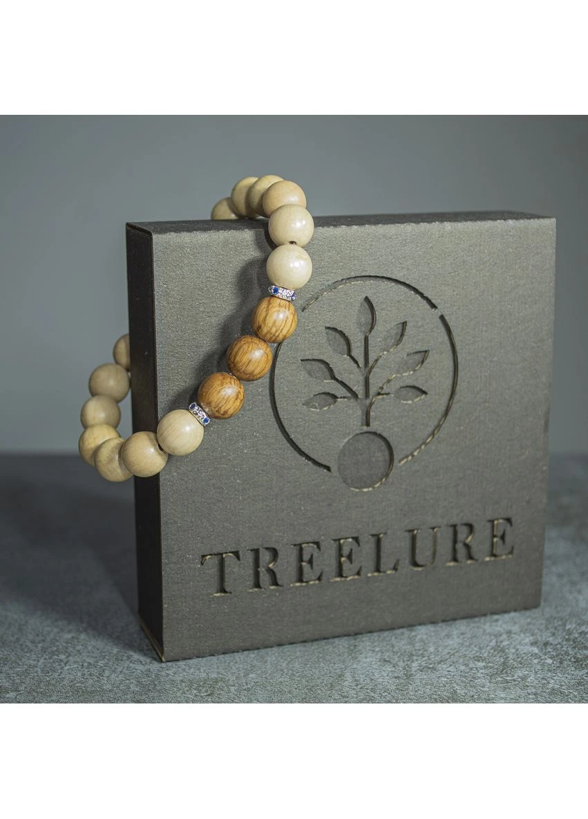 Браслет из древесины Дуба и Граба №3 на запястье 19 см Treelure (372474633)
