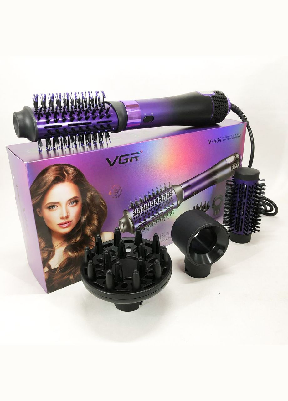 Професійний компактний фен V-484 4 в 1, Фен з іонізацією, Фен для красивого DH-692 укладання волосся VGR (351486383)