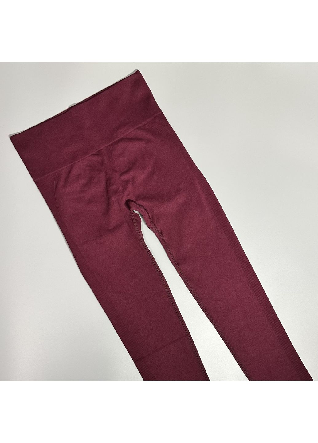 Бордовые спортивные леггинсы с пуш-ап эффектом No Brand