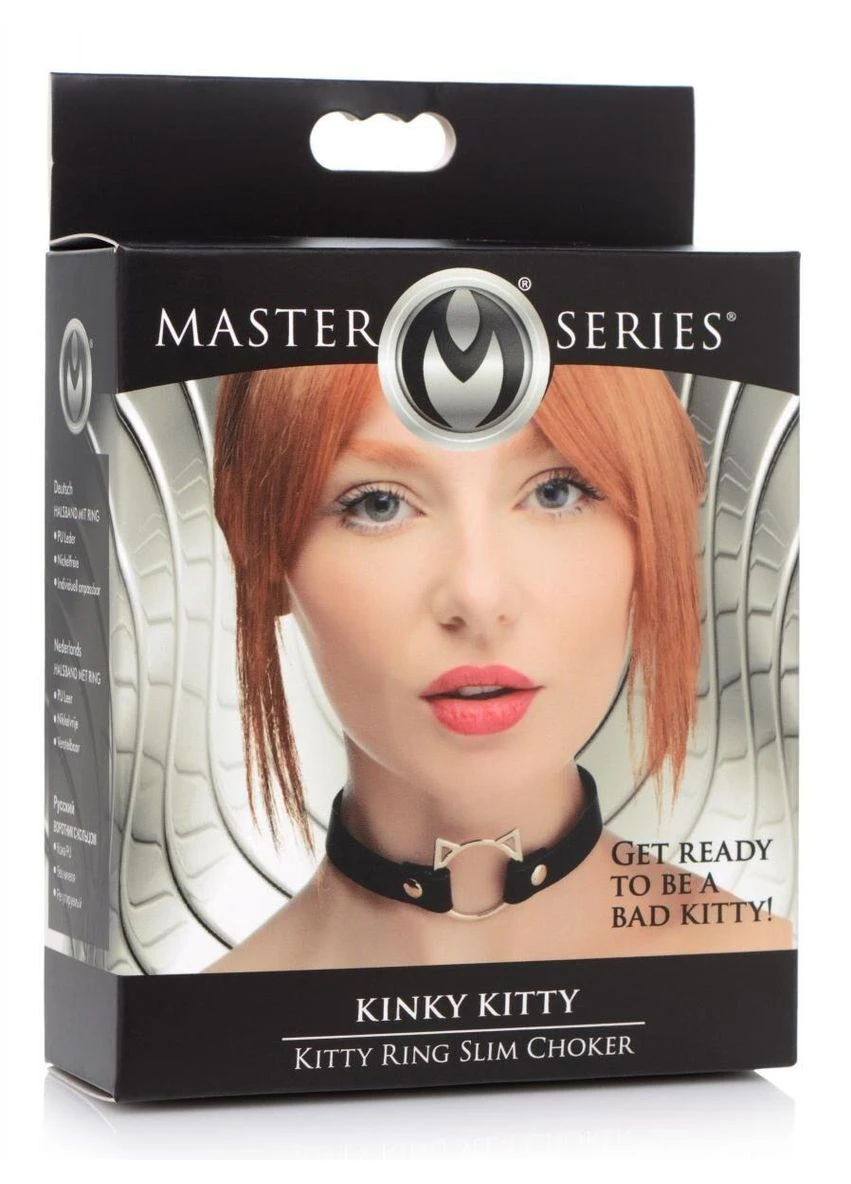 Чокер Master Series Kinky Kitty Ring Slim Choker - Black No Brand (311599993)
