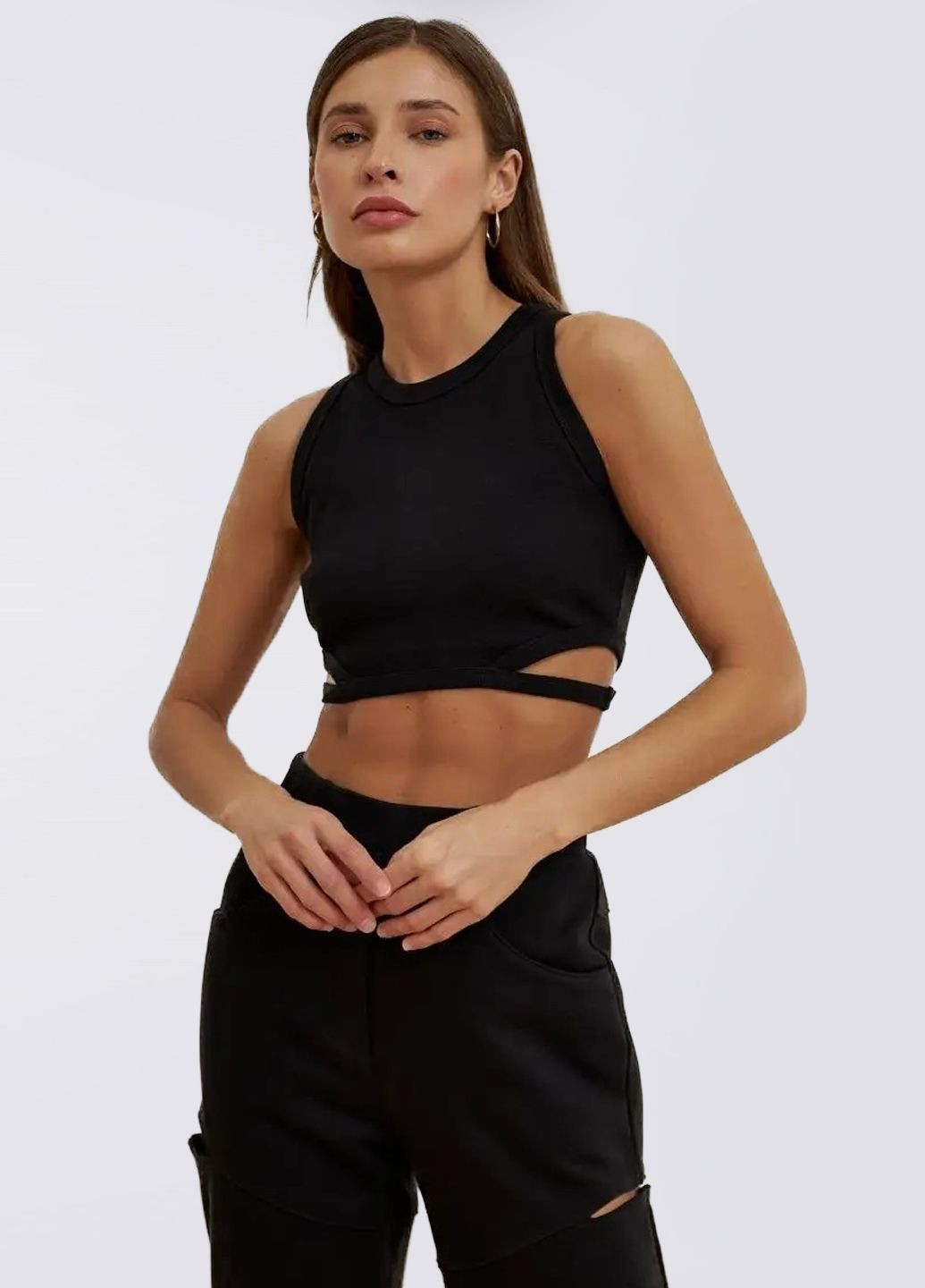 Бавовняний топ з вирізами Egostyle (338626558)