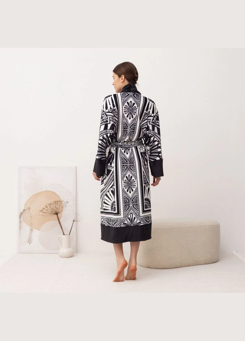 Кімоно жіноче з плюшевого велюру Kimono Noire 18133 2XL FlexDress (336544443)