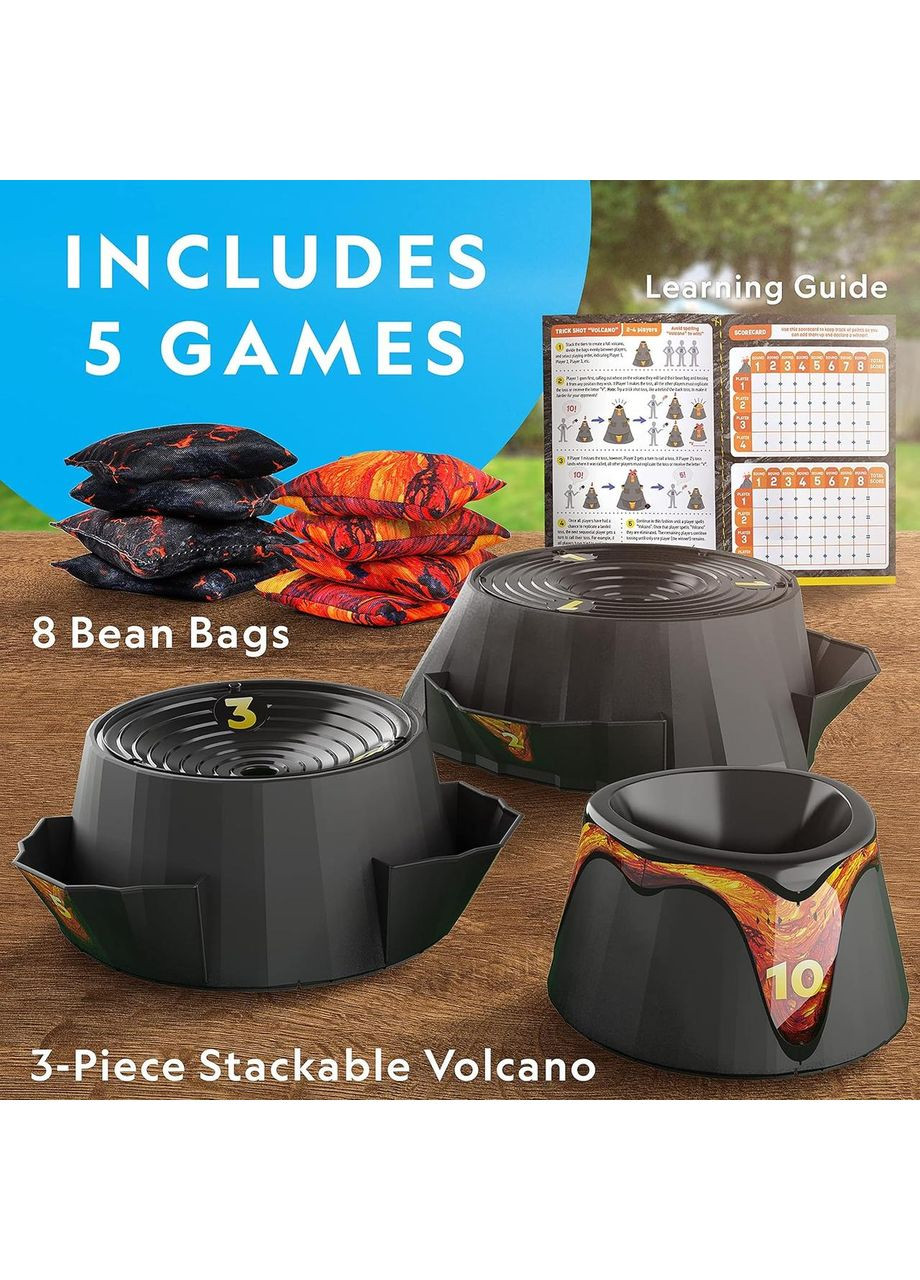 Развивающий набор для игры в корнхол Вулкан Volcano Bean Bag Toss Backyard Game Set National Geographic (365251414)