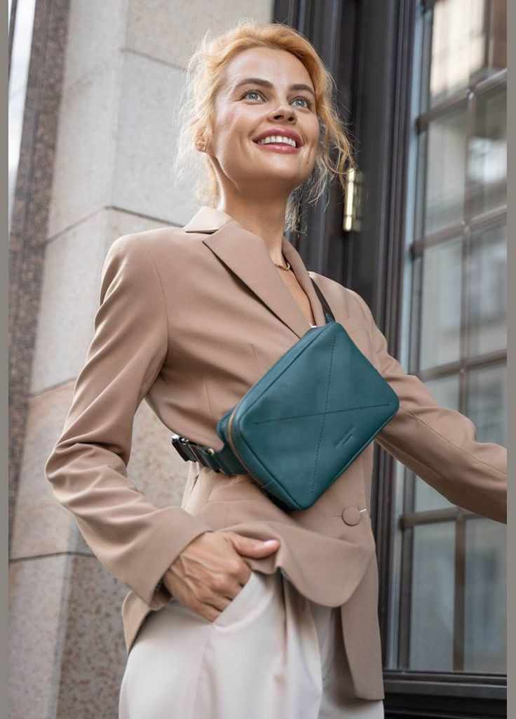 Шкіряна Dropbag Mini зелена (A-026509) BlankNote поясна сумка (327874361)