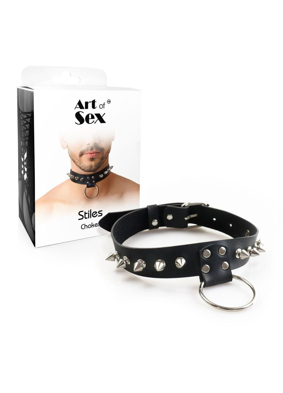 Мужской чокер с шипами Art of Sex - Stiles Leather and Spikes No Brand (303902148)