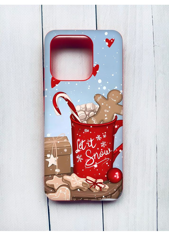 Матовий чохол на Xiaomi Redmi 12C Червоний Какао з пряниками (принт 191) Creative (362962635)