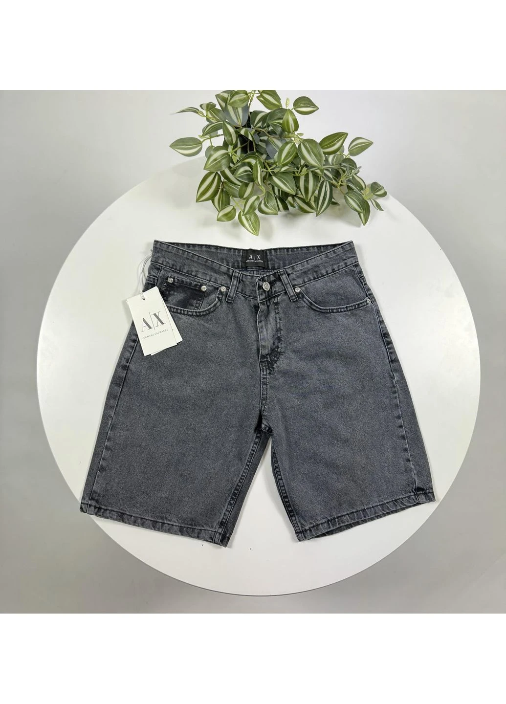 Джинсові шорти Armani Exchange сірі No Brand (395668465)