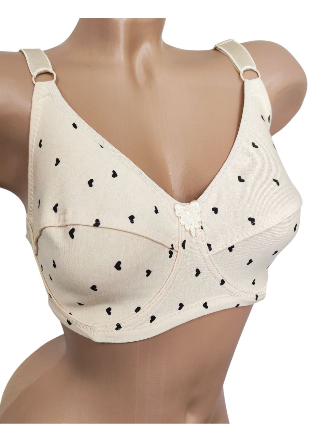 Бежевий мінімайзер бюстгальтер Diana без кісточок бавовна