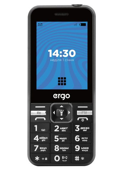 Телефон E281 чорний Ergo (282001387)