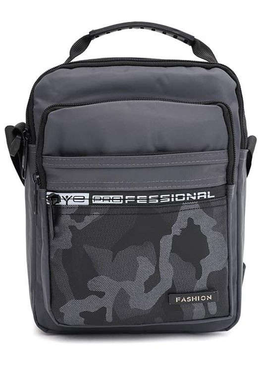 Спортивна сумка планшет через плече чоловіча текстильна для телефону та для документів маленька Сірий 38061 Monsen (355245381)