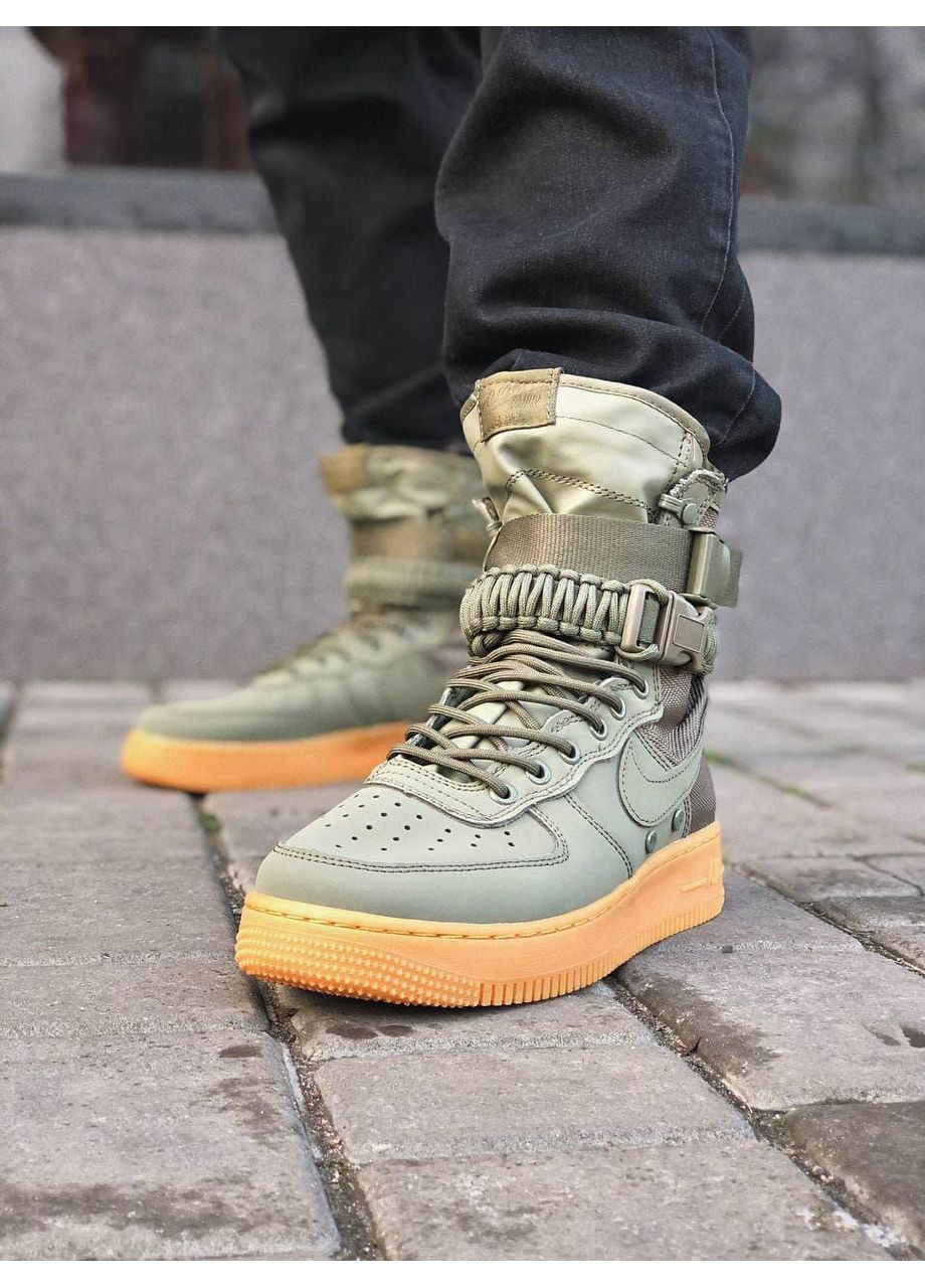 КРОССОВКИ ЖЕНСКИЕ NIKE SPECIAL FLED AIR FORCE 1 HAKI НАЙК No Brand хаки демисезоны (367177785)