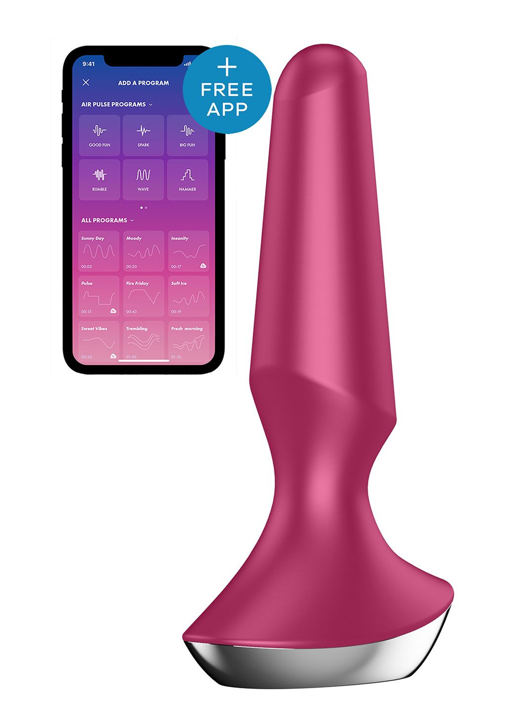 Анальная пробка с функцией управления с смартфона Vibrator ilicious 2, Satisfyer (347315067)