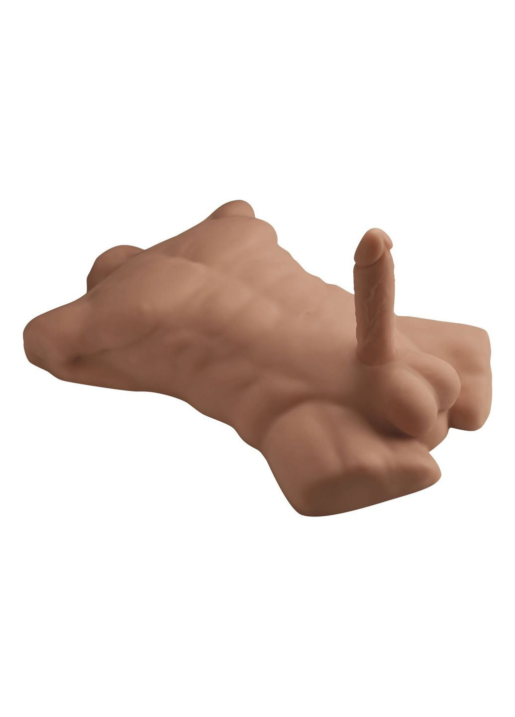 Торс з фалоімітатором на присосці Apollo L Male Torso Caramel Silexd (303724378)