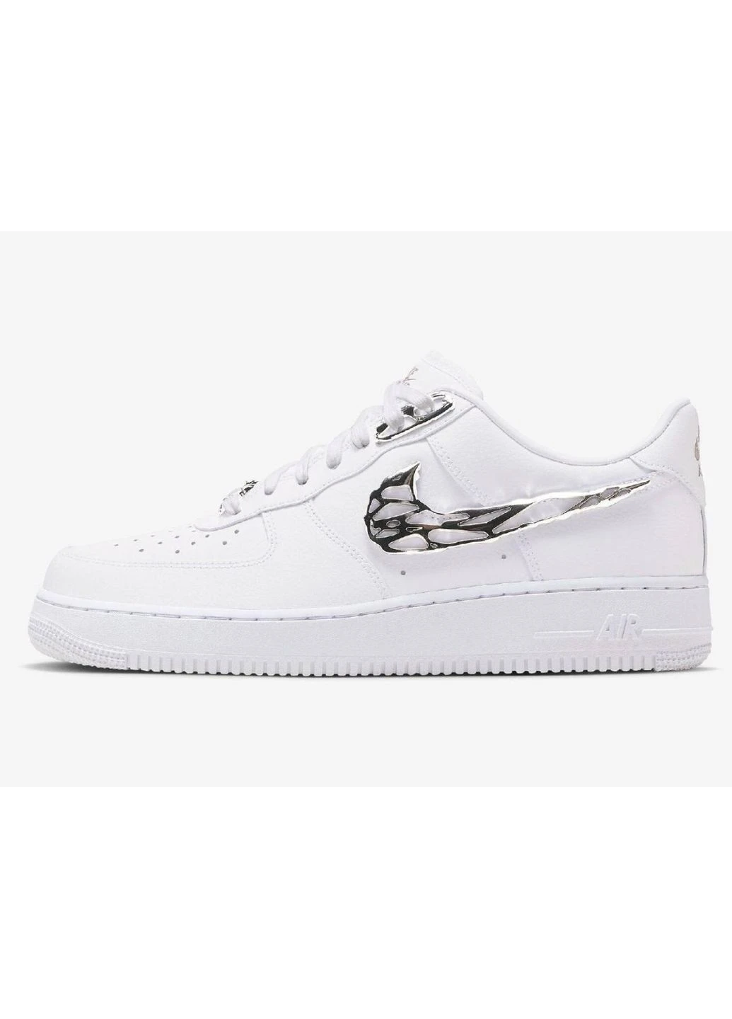 КРОСІВКИ ЖІНОЧІ NIKE AIR FORCE 1 LOW MOLTEN METAL SILVER WHITE НАЙК АІР ФОРС 1 БІЛІ No Brand білі демісезони (392016841)