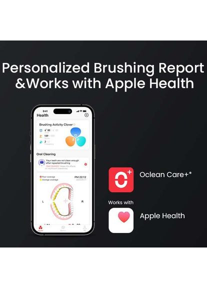 Електрична зубна щітка X Plus Pro Digital Silver (6970810556179) Oclean (370607830)