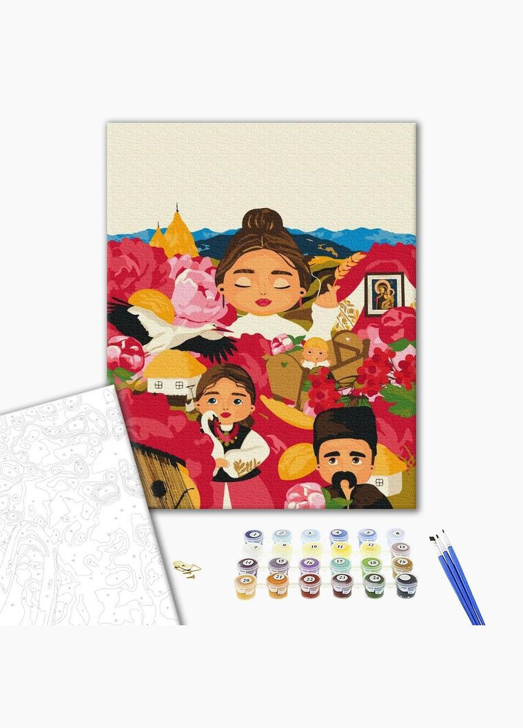 Картина по номерам украинская тематика Украинские традиции ©Лили Демачкович 40х50 Патриотическая BS53231 Brushme (308987982)