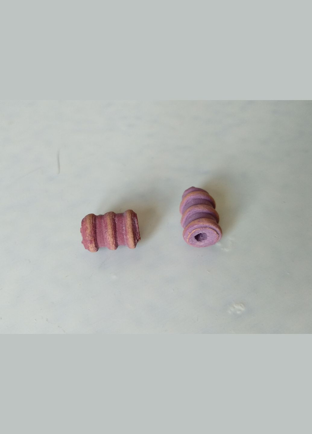 Керамические бусины ручной работы "Магические Завитки №2" (бордовые) 2шт. Коти&Ангели (301533080)