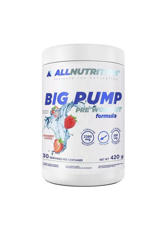 Передтренувальний комплекс Big Pump All Nutrition, вишня, 420 г Allnutrition (362411635)