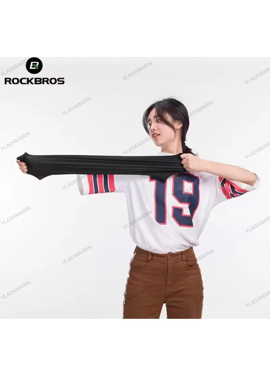 Rockbros универсальный баф,маска на лицо,балаклава цвет черный однотонный черный спортивный производство - Китай