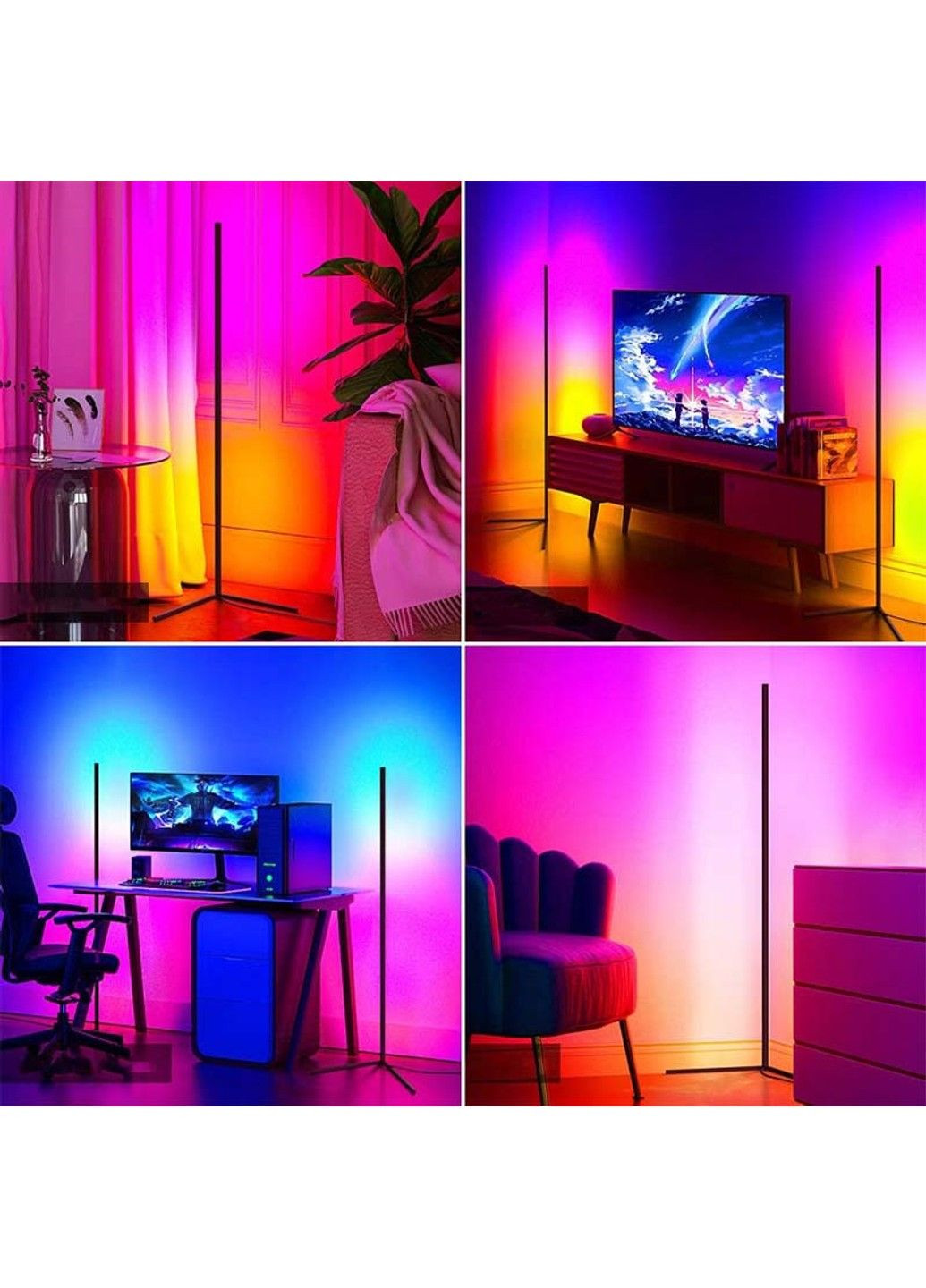 Напольная угловая LED лампа RGB Magic 1 Bluetooth USB with app Epik (294722194)