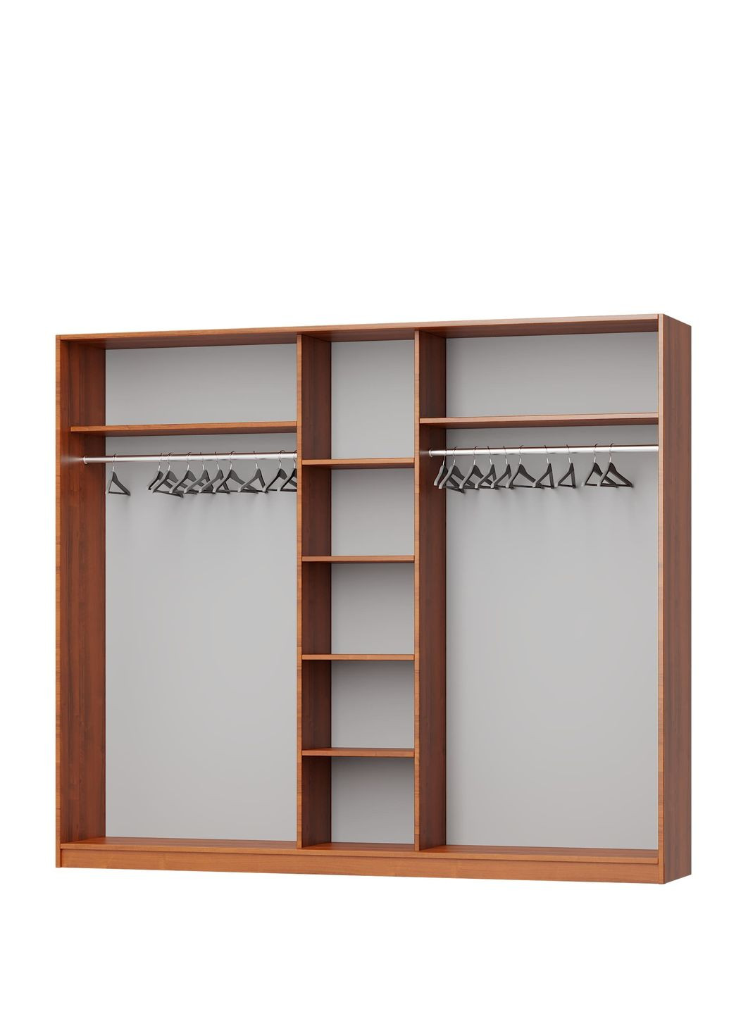 Шкаф-купе трехдверный Уни AL 2ДСП/Зеркало 240x60x210 см (MBS-3074) MebelStar (362373605)