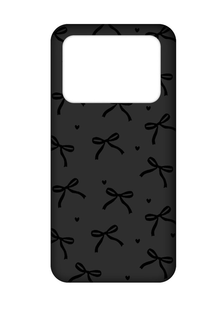 Матовий чорний чохол на Xiaomi Poco X4 Pro 5G Бантики (принт 405) Creative (355388422)