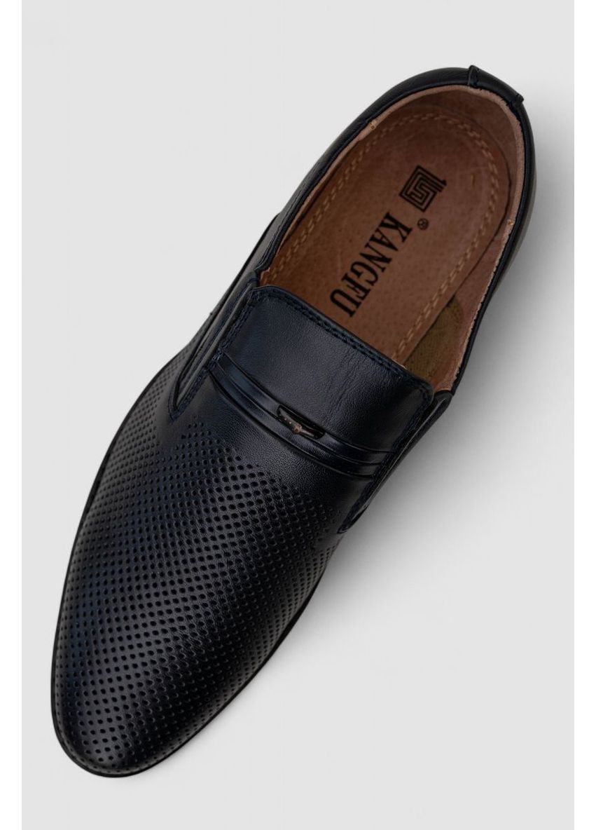 Темно-синие туфли мужские с перфорацией Sport Line