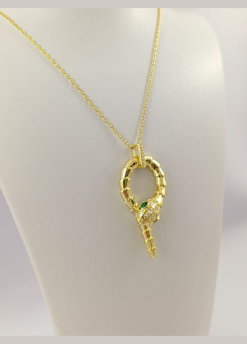 Срібне кольє з цирконієм "Змія" 40-45 см КЗМ-ж Shatlen Кольє (347620636)