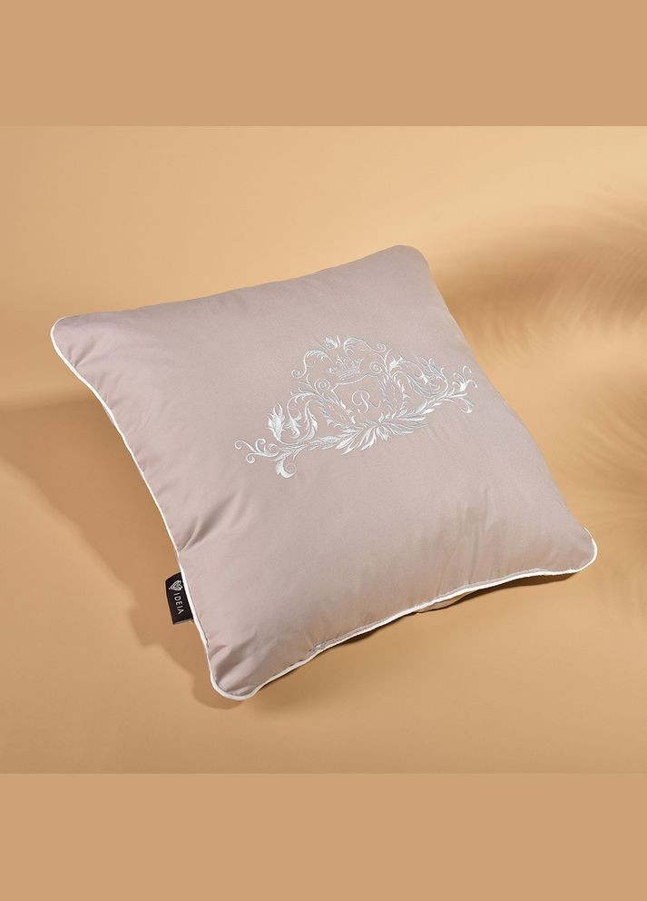 Подушка декоративная Royal с вышивкой светло-серая IDEIA (315146462)