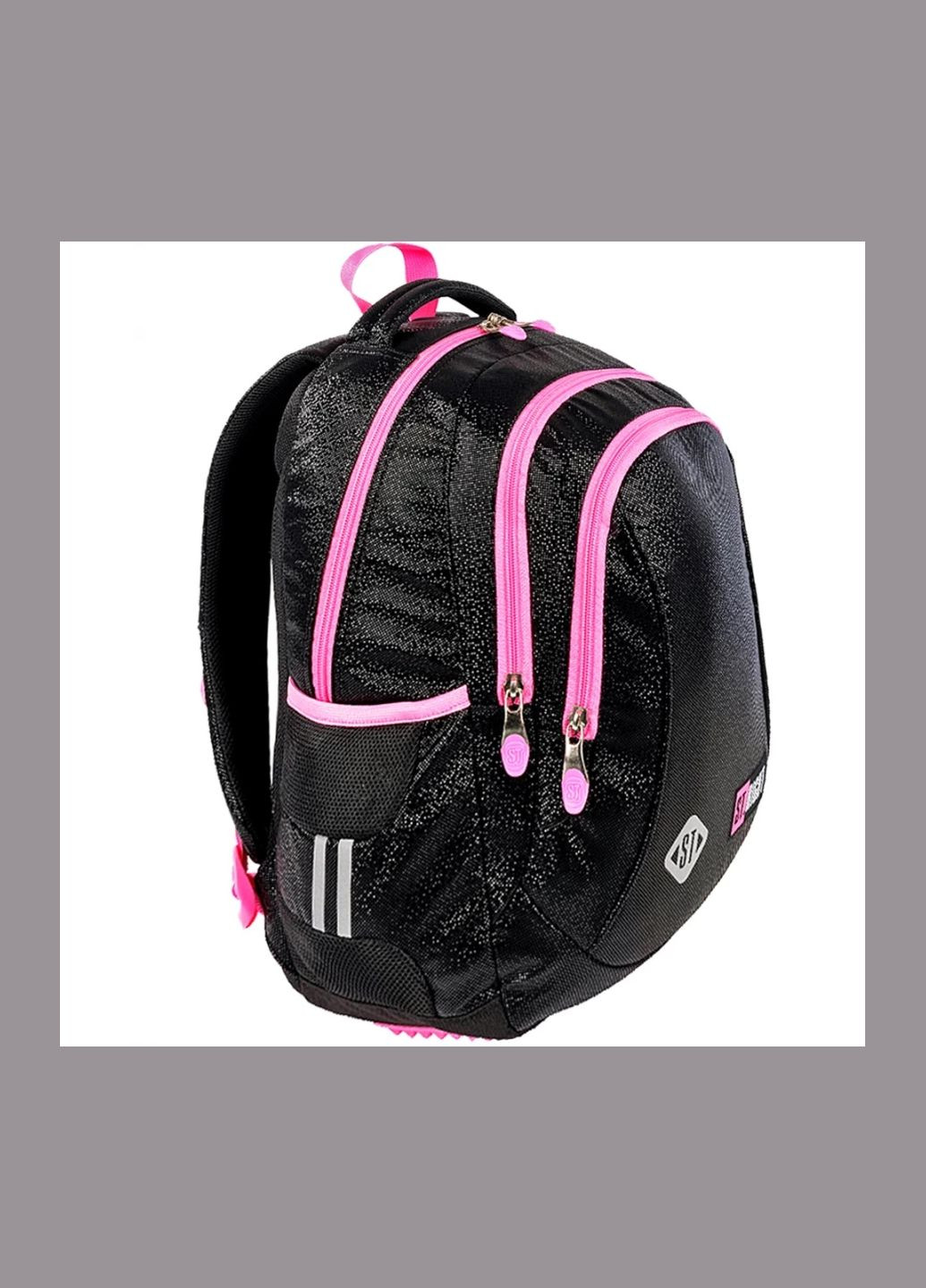 Рюкзак школьный для девочки BP-26 Black Glitter 665356 ST.Right (301649860)