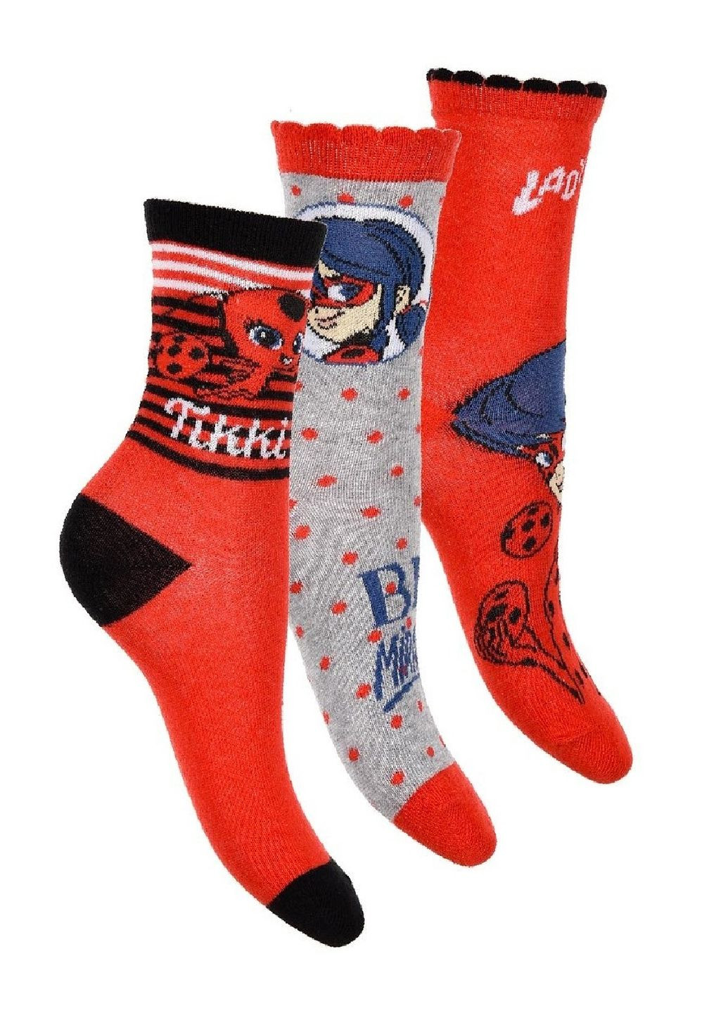 Шкарпетки 3 пари Miraculous Ladybug (Леді Баг и Супер-Кот) ET06332 Disney шкарпетки 3шт. (292143837)