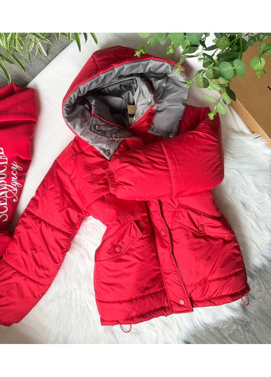 Красная зимняя женская куртка Asi.Store.ua