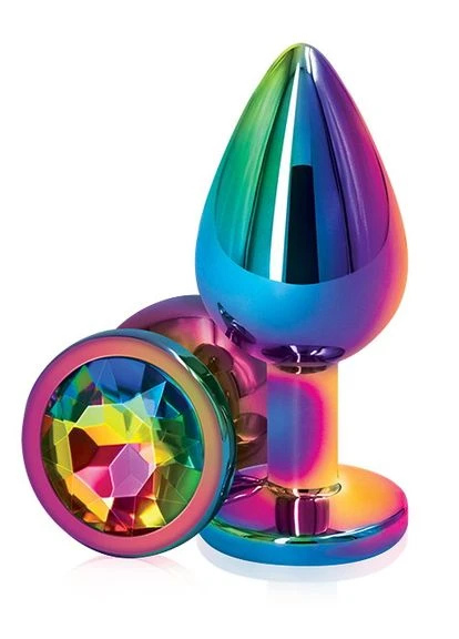 Металлическая анальная пробка Rear Assets Multicolor Medium all Оригинал Ns Novelties (302508221)