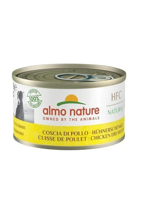Консервированный корм HFC Dog Natural Кусочки куриной голени в соусе для взрослых собак 95 г 8001154125153 Almo Nature (277232799)