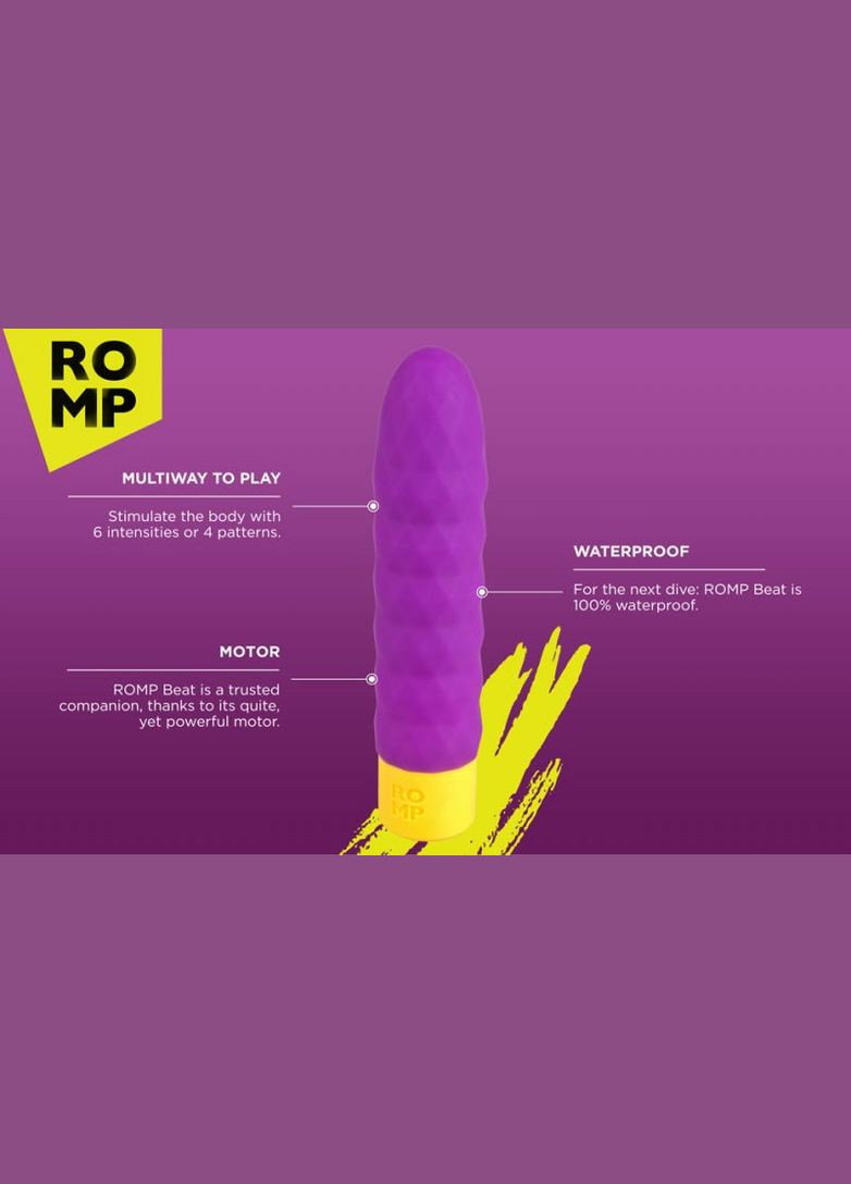 Классический рельефный вибратор Beat Romp (331169722)