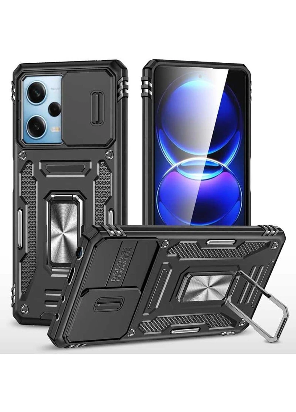 Ударостійкий чохол Camshield Army Ring для Xiaomi Redmi 12 / Poco M6 Pro 5G Epik (395012192)