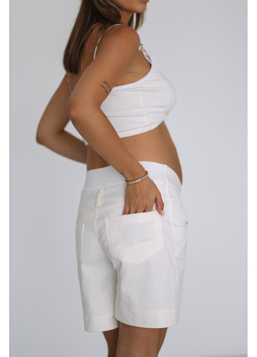 Топ для беременных и кормящих с клипсами на бретелях молочный Dianora (361268952)