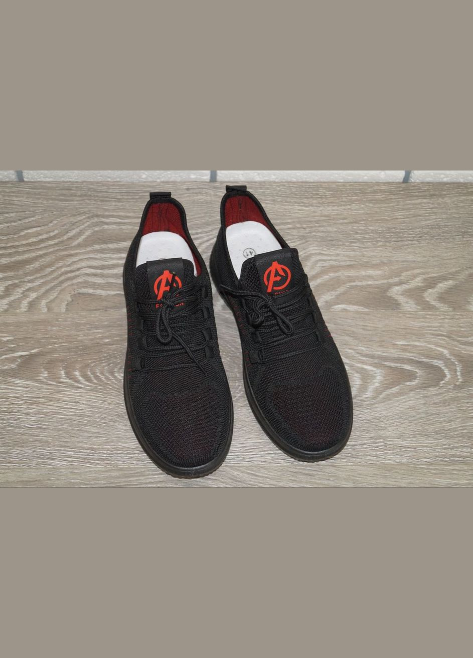Черные демисезонные кроссовки мужские текстильные черные MaiNelin