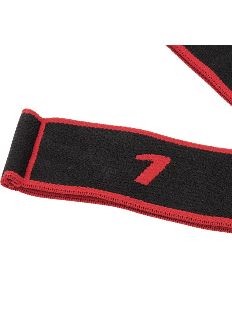 Резинка для фитнеса с петлями 86,5х4см чернокрасная Queenfit (301865759)