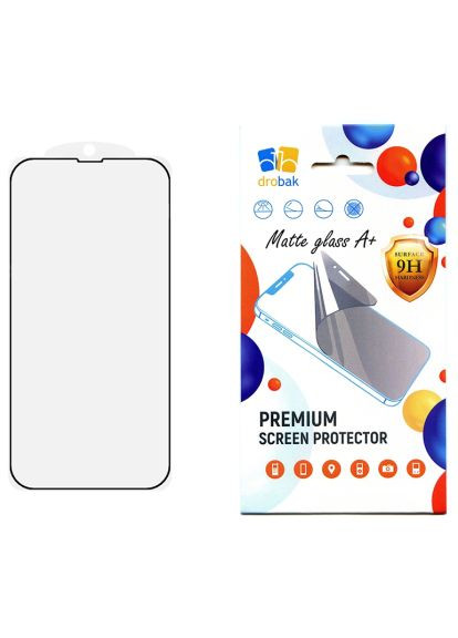 Стекло защитное Matte Glass A+ Apple iPhone 15 Plus (Black) (292952) Drobak Matte Glass A+ Apple iPhone 15 Plus (Black) (366481946)