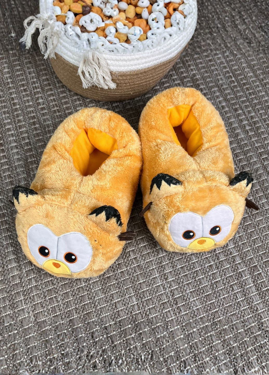 Домашние тапочки Кот Гарфилд с нескользящей подошвой плюшевые My Kigu (367836755)