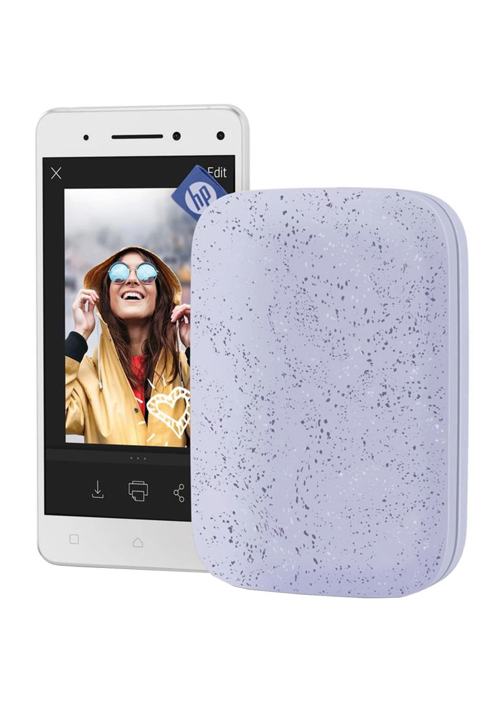 Фотопринтер портативный Sprocket Purple (2"x3",313x400dpi,Zink,64MB,Bluetooth, цвет фиолетовый) HP (360403478)