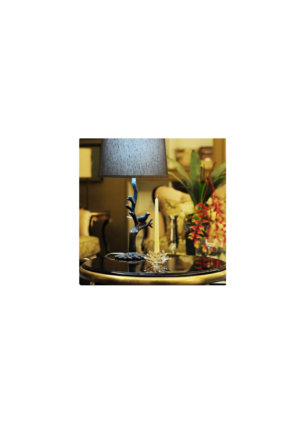 Декоративный хрустальный подсвечник с цветком лотоса для свечи стеклянный подсвечник No Brand (292260487)