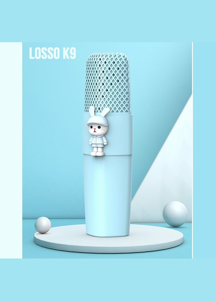 Караоке мікрофон дитячий на акумуляторі KIDS K9 Premium блакитного кольору Losso (327041510)